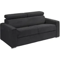Schlafsofa mit Matratze 3-Sitzer - Liegefläche mit Lattenrost mit breiten Latten 140 cm - Matratze 14 cm - Cord - Grau - VIZIR