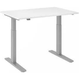 Hammerbacher Schreibtisch XMKA-Serie 120 cm weiß / silber