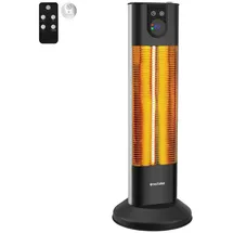 Tectake Infrarotheizstrahler Solaris Terra 1500W mit Timerfunktion - schwarz