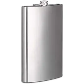 Relaxdays Flachmann silber