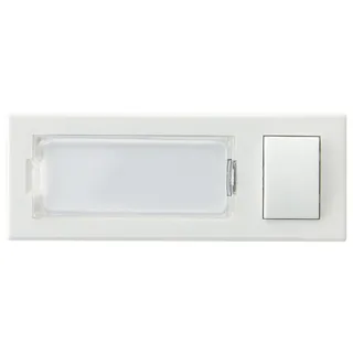 ChiliTec REV Ritter Klingeltaster mit Namensschild, weiß Kunststoff, 91x32x18mm