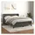 vidaXL Boxspringbett mit Matratze Dunkelgrau 140x200 cm Samt