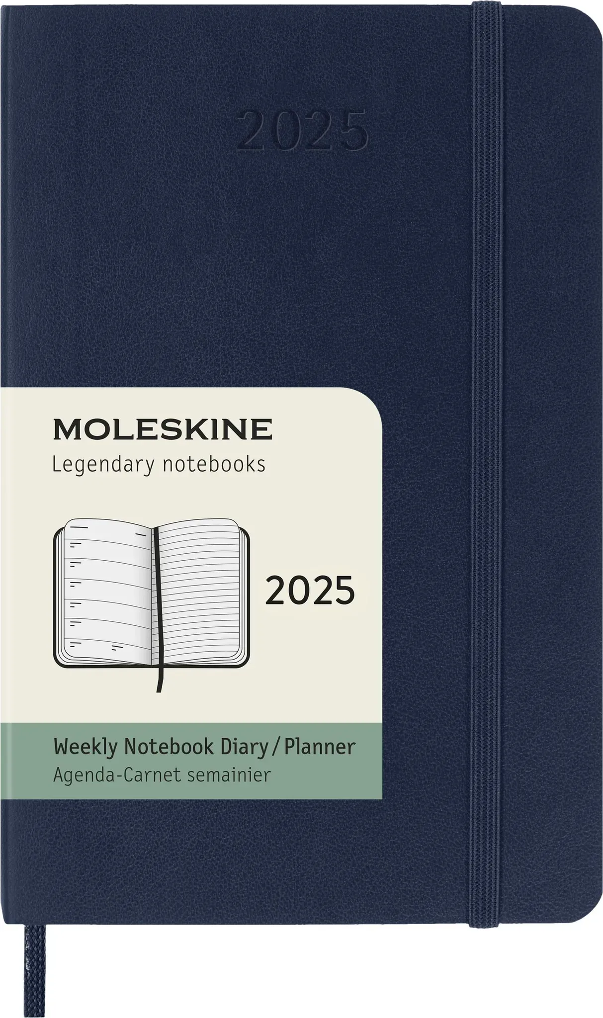 Moleskine 2025 12M Kalender P marineblau wöchentlich weicher Einband