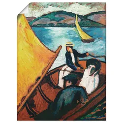 Artland Kunstdruck »Segelboot, Tegernsee«, Gruppen & Familien, (1 St.), als Leinwandbild, Wandaufkleber oder Poster in versch. Größen Artland Farbe Bild(er): bunt