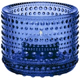 Iittala Kastehelmi Teelichthalter aus Mundgeblasenem Glas in der Farbe Ultramarin Blue in der Größe 6,4x7,6cm, 1066662, 3