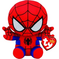 Ty 41188 Spider-Man Spiderman Plüsch, Rot/Blau/Schwarz, 16 cm