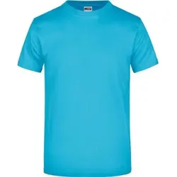 Komfort T-Shirt Rundhals JN002, türkis, Größe M - blau - M