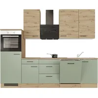 Flex-Well Küchenzeile Cara 280 cm grün
