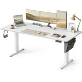 Songmics Schreibtisch 180 cm Weiß