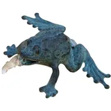 Generisch Bronze-Skulptur Wasserspeier Frosch | Fontaine | klein | 16x10x6cm | Tierfigur aus Bronze | handgefertigt