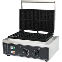 Waffeleisen Belgische Waffel 1500W Antihaftbeschichtung 10-Scheiben Quadratisches Elektrischer Waffeleisen Maker 50-300°C mit 0-5min Timer für Bäckereien Restaurants