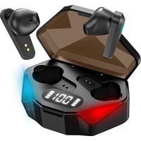 Avizar Bluetooth 5.2 RGB Gaming-Kopfhörer (Kabellos), Kopfhörer Schwarz