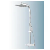 Schulte Duschmaster Rain II mit Thermostat, Kopfbrause eckig -
