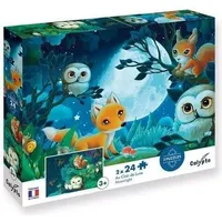 Carletto Calypto Tiere in der Nacht 2x24 Teile Puzzle