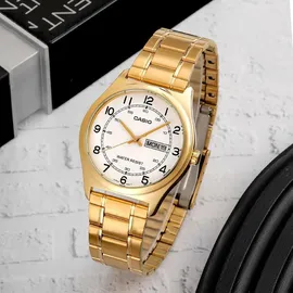 Casio Mtpv006g7b Uhr Yellow Gold / Yellow Gold / White One Size