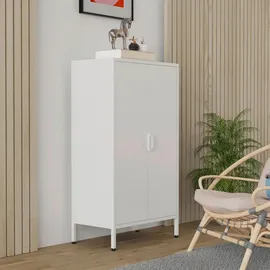 VCM Highboard 60 x 110 x 35 cm Weiß