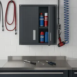 Mendler HWC-O52 Hängeschrank 77x77x31 dunkelgrau