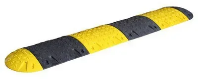 Fahrbahnschwelle, Mittelteil, schwarz, bis max. 10 km/h überfahrbar, 75 mm hoch