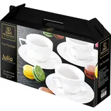 wilmax england Wilmax Cappuccinotassen Set Tassen mit Untertassen 6 Stück Kaffeeservice