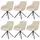 Juskys Drehstuhl Clyde Samt Beige 6 Stk.