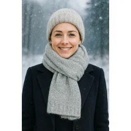 COLLEZIONE ALESSANDRO Winterschal " Merinoa " in grau | Gr.: onesize