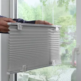 GARDINIA Plissee Solo mit Saugnäpfen Grau