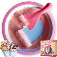 MikaMax - Eis Teppanyaki Platte - Eiscreme Rollen Machine - DIY Roll - Ice Pan Eismaschine - mit rezepten - Zum Zubereiten von Ice Cream Rolls