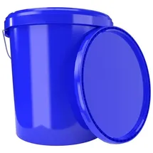 FixedByU Eimer mit Deckel 16 Liter Blau