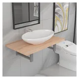 vidaXL Badmöbel-Set 2-tlg. Eichenbraun