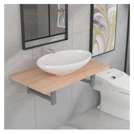 vidaXL Badmöbel-Set 2-tlg. Eichenbraun