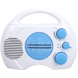Denash Duschradio, Elektronisches Tuning, Wasserdichtes AM-FM-Radio mit Integriertem Lautsprecher, für Badezimmer, Strand, Outdoor