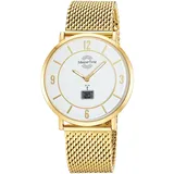 Master Time MTGA-10948-12M Herren-Funkuhr Advanced Mesh-Band Goldfarben