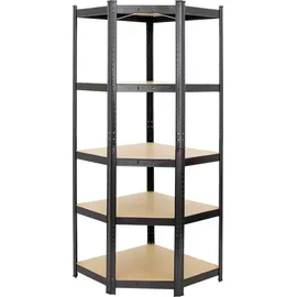 Proregal Mega Deal Eckregal | 2x Schwerlastregal Ragnar HxBxT 180x190x40cm Fachlast 175kg Schwarz Kellerregal, Steckregal, Garagenregal, Lagerregal
