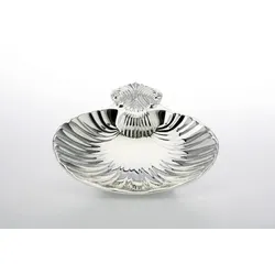 Muschelschale 12,0 x 12,0cm versilbert