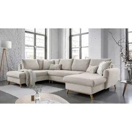 miuform Eckcouch Polyester 8-Sitzer Beige