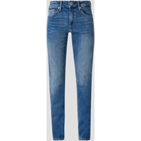 QS - Jeans mit Stretch-Anteil Modell Catie Slim Fit / Mid Rise / Slim Leg, Damen, blau,