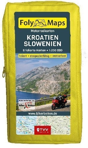 Folymaps Motorradkarten Kroatien Slowenien  Karte (im Sinne von Landkarte)