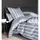 JANINE Interlock-Jersey Gestreift Grau 155 x 200 cm + 80 x 80 cm