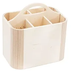 Utensilien-Box aus Holz, 23 x 16 x 17 cm