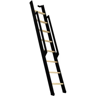 Minka Raumspartreppe Strong Fichte Schwarz/Anthrazit mit 8 Stufen Höhe 199 cm