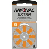 40 x RAYOVAC Extra Hörgerätebatterien Typ 13 - PR48 - Farbcode orange – 1,45 Volt - 40 Stück (5 x 8 Batterien)
