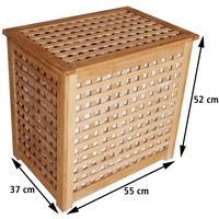 Primaster Wäschesammler natur Buche 55 x 37 x 52 cm