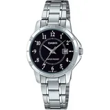 Casio Collection LTP-V004D-1BUDF Damenuhr - Schwarz/Silber