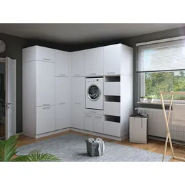 laundreezy Mehrzweckschrank-Set 218 x 238 x 68 cm Weiß