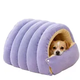 Winterhöhle – Abnehmbares Und Waschbares Kissen, Geschlossenes Katzenbett Für Den Winter – Warmes Nest, Schlafbett, Welpenhaus, Kleine Hundehöhle Für Den Innenbereich, Wohnzimmer, Garten, Hof