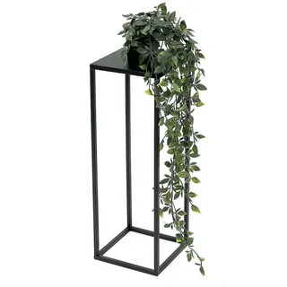 DanDiBo Ambiente DanDiBo Blumenhocker Metall Schwarz Eckig 50 cm Blumenständer Beistelltisch 96315 Blumensäule Modern Pflanzenständer Pflanzenhocker