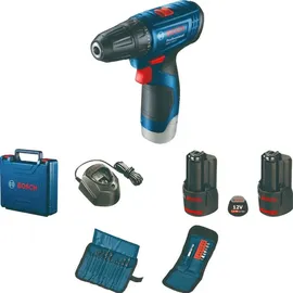 Bosch GSR 120-LI inkl. 2 x 2,0 Ah + Zubehör 23Szt.