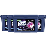 Coral Allin1 Waschmittel Caps Black Velvet Colorwaschmittel für dunkle Wäsche mit langanhaltendem Duft 4 x 16 WL (=64 Caps), 1356g