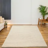 THEKO Taza Royal Wollteppich 60 x 90 cm beige