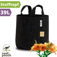 Growbag Root Pouch Stoff Topf 40x30cm 39L mit einem Griff schwarz für Growbox